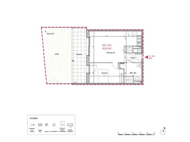 Appartement T2 à vendre - 2 pièces - 49.6 m2 - PUCEUL - 44 - PAYS-DE-LOIRE - Century 21 Espace De L'Isac