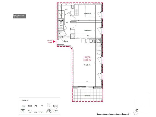 Appartement T3 à vendre - 3 pièces - 70.9 m2 - PUCEUL - 44 - PAYS-DE-LOIRE - Century 21 Espace De L'Isac