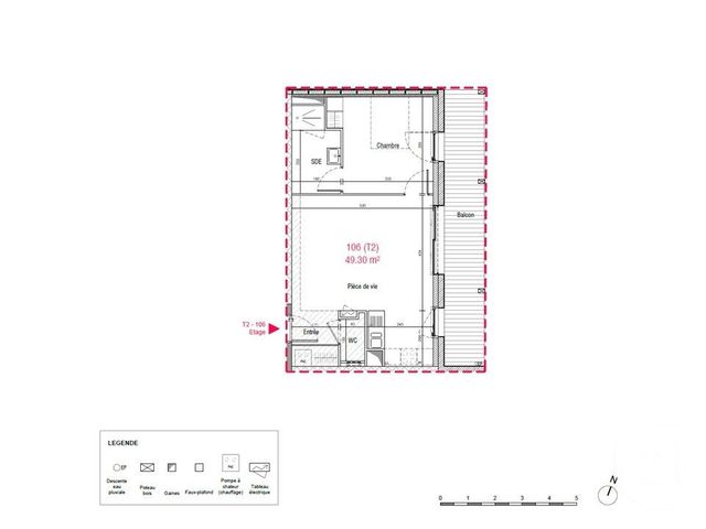 Appartement T2 à vendre - 2 pièces - 49.3 m2 - PUCEUL - 44 - PAYS-DE-LOIRE - Century 21 Espace De L'Isac